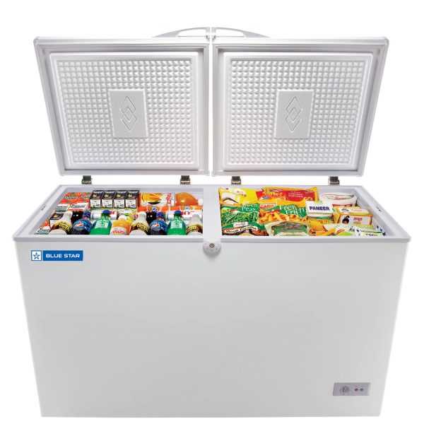 BlueStar 335 Liter Combo Cooler with Equal Partition of 175 Liter, White, CHFK350DGS