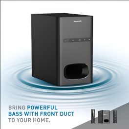 Panasonic 80 Watts Home Theatre with 2.1 Channel Convertible Soundbar and RemotMe, Black, HT260GW