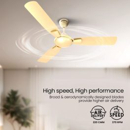 Crompton 1200MM (48 Inch) Ceiling Fan with High Speed, 1 Star Rating and Anti Dust, Birken Effect, TORO ANTIDUST