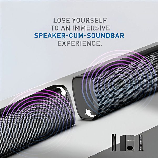 Panasonic 80 Watts Home Theatre with 2.1 Channel Convertible Soundbar and RemotMe, Black, HT260GW
