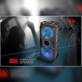 AKAI 50W Party Speaker (PM-50P, Black)