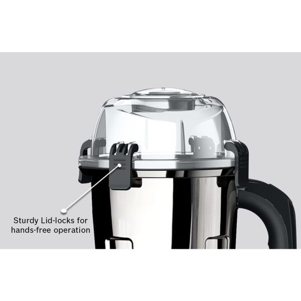 Bosch MGM8842DIN, 1000 Watt 4 Jar Mixer Grinder with Stone Pounding Technology, Dark Blue