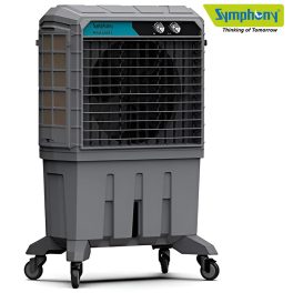 Symphony Movicool 125 Commercial Cooler with Honeycomb Pad and Lockable Wheels, Grey
