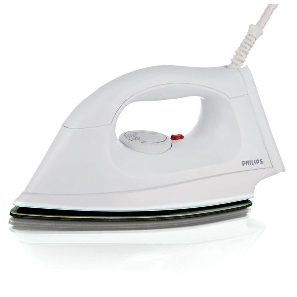 PHILIPS HI113, 1000 Watts Dry Iron with PTFE Coating, White