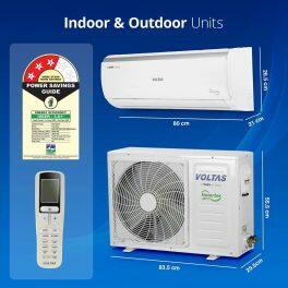 Voltas 243V Vectra Elite 2 Ton 3 Star Inverter Split AC with 4-in-1 Convertible, White