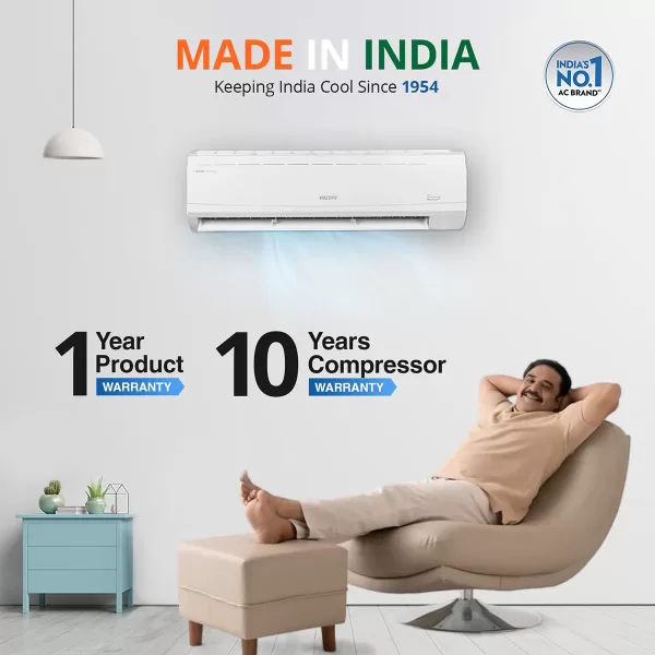 Voltas 245V Vectra Plus 2 Ton 5 Star Inverter Split AC with 4-in-1 Convertible, White