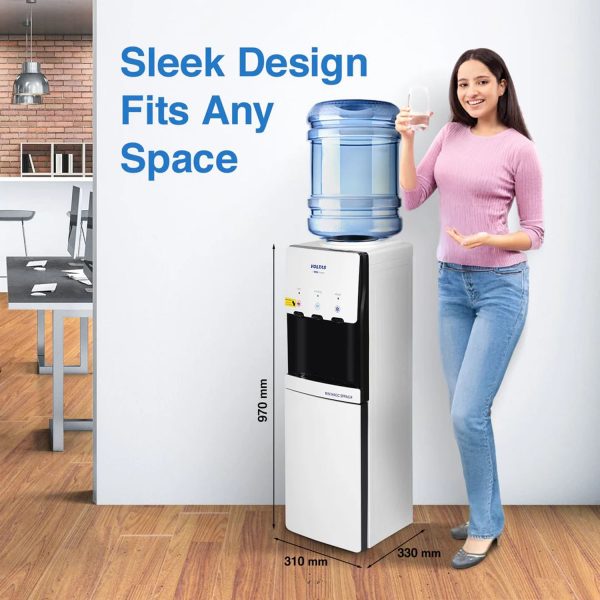 Voltas Spring R Water Dispenser with Refrigerator with Normal, Cold and Hot Tap, White