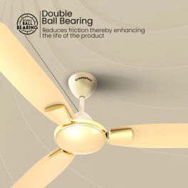 Crompton 1200MM (48 Inch) Ceiling Fan with High Speed, 1 Star Rating and Anti Dust, Birken Effect, TORO ANTIDUST