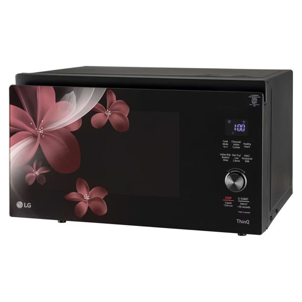 LG MJEN326PKW, 32 Litre Charcoal Convection Microwave with 360 Degree Motorised Rotisserie and Wi-Fi, Black