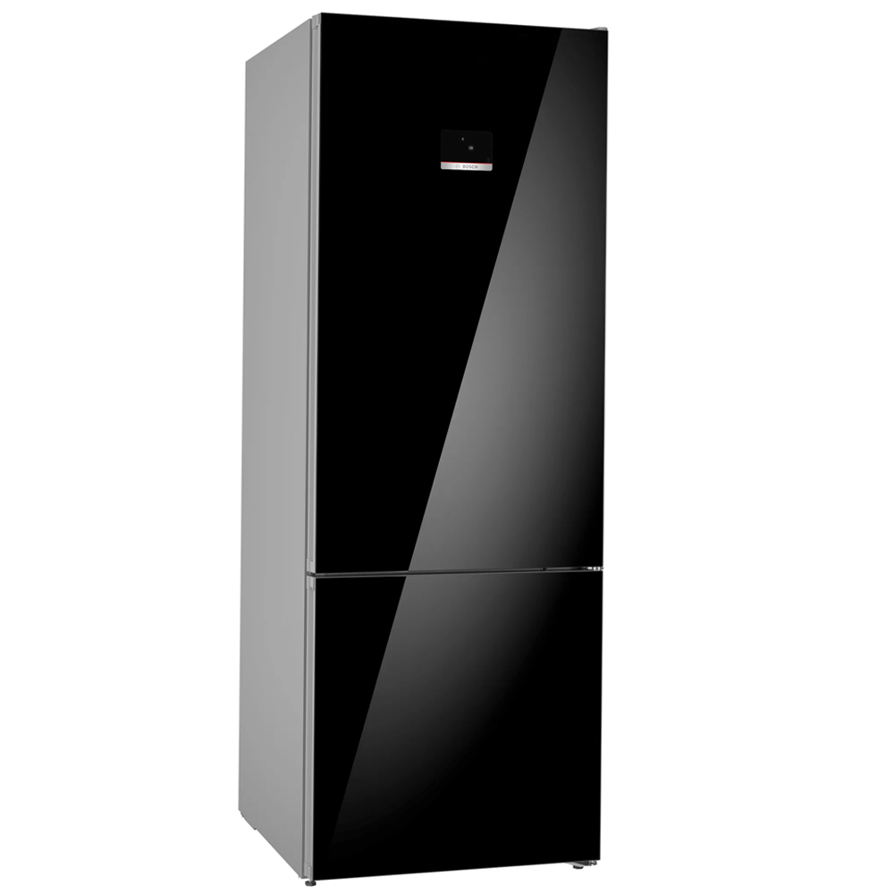 Bosch KGN56LB42I, 508 Litre 2 Star Bottom Freezer Refrigerator, Black Glass Bosch KGN56LB42I, 508 Litre 2 Star Bottom Freezer Refrigerator, Black Glass