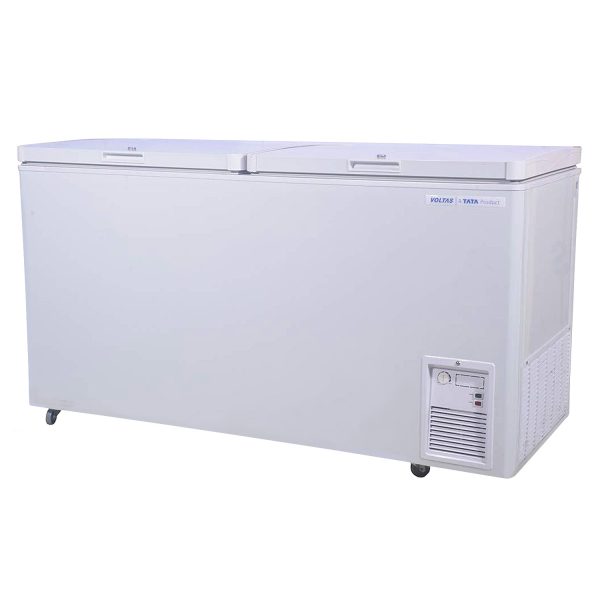 Voltas 500 Litre Double Deep Freezer with 4 Star, White, CF-500