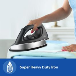PHILIPS HD1134, 750 Watts Dry Iron with Temperature Control, Black