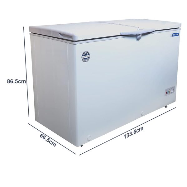 BlueStar 335 Liter Combo Cooler with Equal Partition of 175 Liter, White, CHFK350DGS