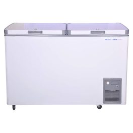 Voltas CF 320 Double Door Hard Top Deep Freezer with 3 Star Rating, White