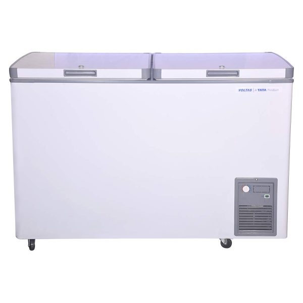Voltas CF 320 Double Door Hard Top Deep Freezer with 3 Star Rating, White