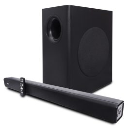 Akai SB140, 2.1 Channel Soundbar with 140 Watts Wired Subwoofer for Extra Deep Bass, Black