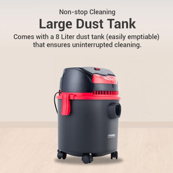 Eureka Forbes 1150 Watt Vaccum Cleaner, Red/ Black, Trendy Wet Dry Dx