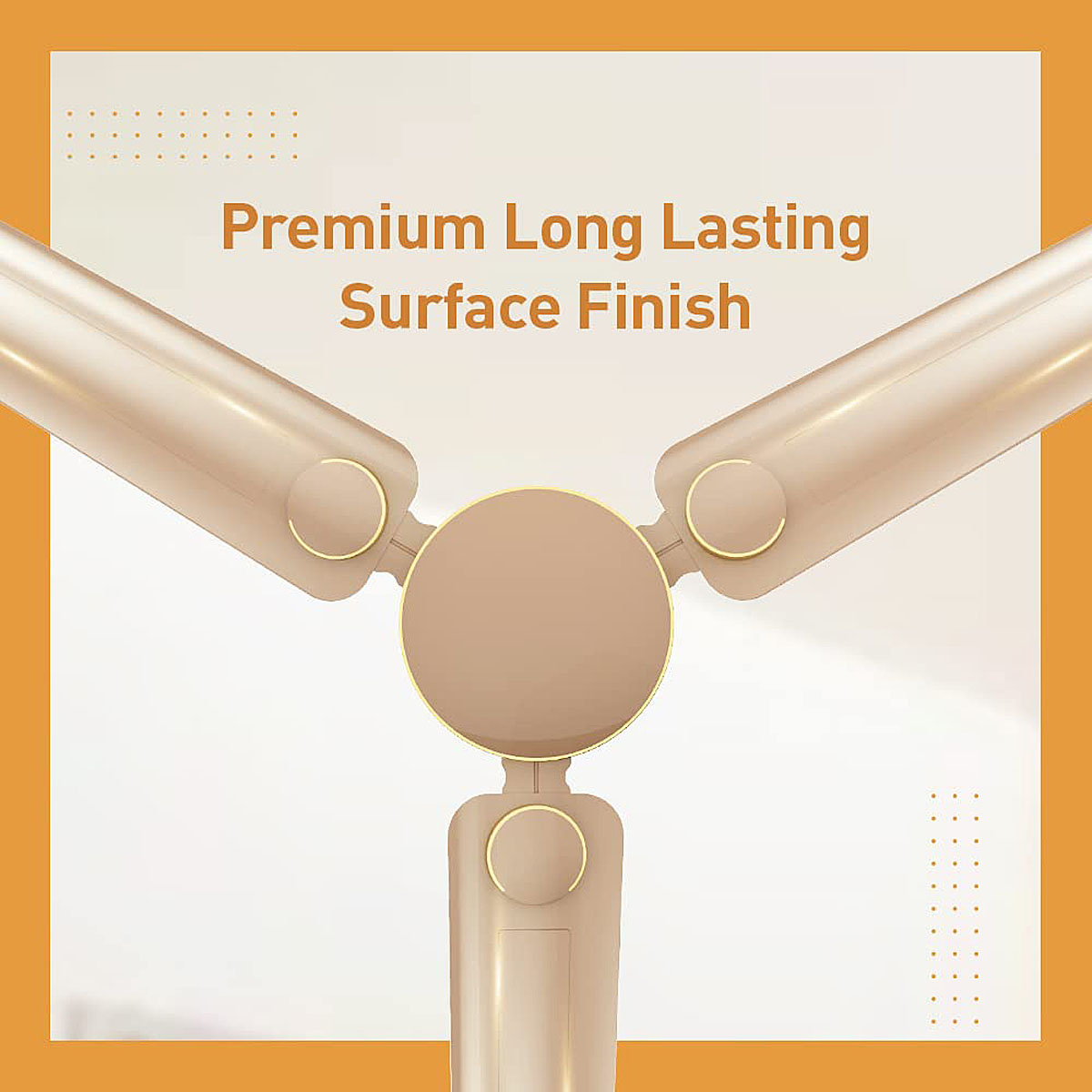 Crompton 1200MM (48 Inch) Ceiling Fan with Anti Rust, High Speed and Aerodynamic Blades, Glided Biege, Montania Crompton 1200MM (48 Inch) Ceiling Fan with Anti Rust, High Speed and Aerodynamic Blades, Glided Biege, Montania