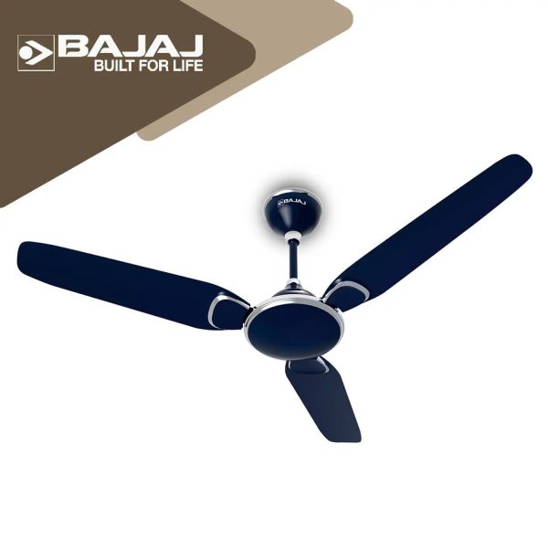 Bajaj 1200MM (48 Inch) Ceiling Fan with 100% Copper Motor and Alluminium Blades, Celestial Blue, TRENDY EE