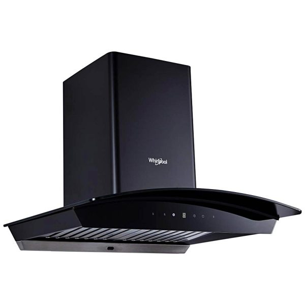 Whirlpool CG 601 HAC Hood, 60 CM Chimney with Baffle Filter, Touch Control and Auto Clean, Black