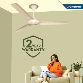 Crompton 1200MM (48 Inch) Ceiling fan with Anti Rust and High Velocity, Ivory, ARIYA BRIZ