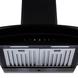 Whirlpool CG 601 HAC Hood, 60 CM Chimney with Baffle Filter, Touch Control and Auto Clean, Black