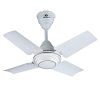 Bajaj 600MM (24Inch) Ceiling Fan with 870 RPM and Rust Free Powder Coated Finish, White, MAXIMA