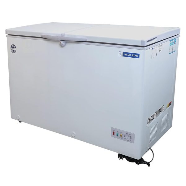 BlueStar 335 Liter Combo Cooler with Equal Partition of 175 Liter, White, CHFK350DGS