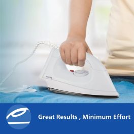 PHILIPS HI113, 1000 Watts Dry Iron with PTFE Coating, White