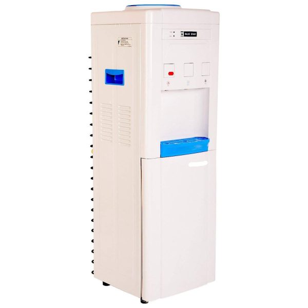 BlueStar Water Dispenser with Refrigerator with Normal, ACold and Hot Tap, White, BWD3FMRGA