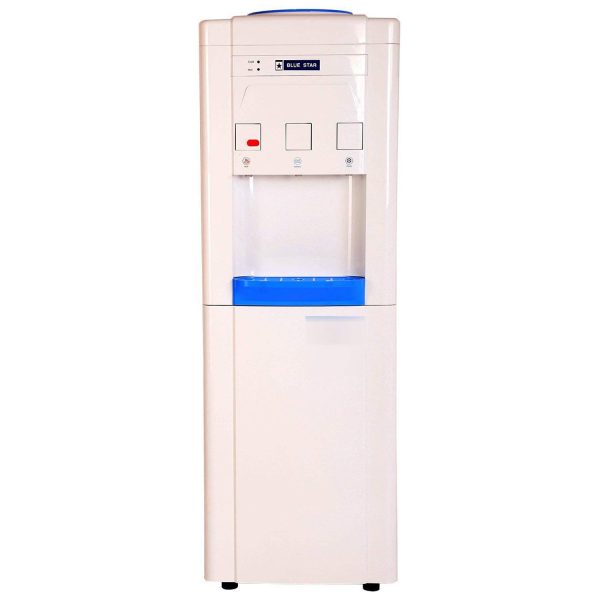 BlueStar Water Dispenser with Refrigerator with Normal, ACold and Hot Tap, White, BWD3FMRGA