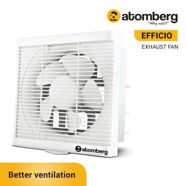 Atomberg 250MM (10 Inch) BLDC Exhaust Fan Motor with Silent Operation, White, EFFICIO