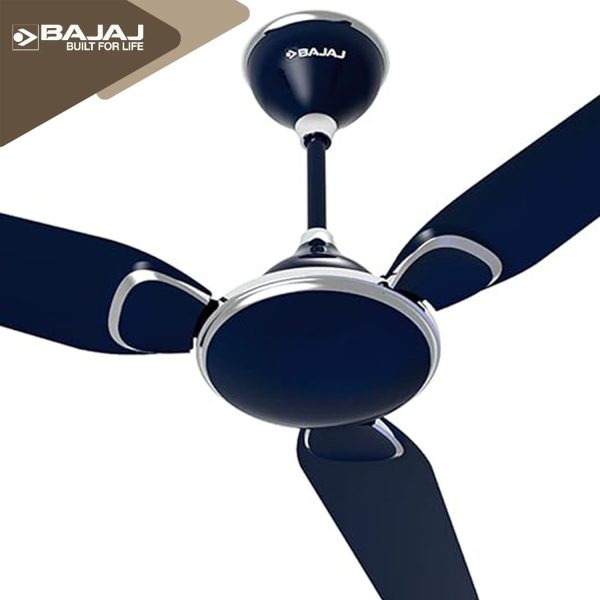 Bajaj 1200MM (48 Inch) Ceiling Fan with 100% Copper Motor and Alluminium Blades, Celestial Blue, TRENDY EE