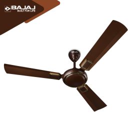 Bajaj 1200MM (48 Inch) Ceiling Fan with 100% Copper Motor and Alluminium Blades, Timber Golden, GRACE NEO BBD