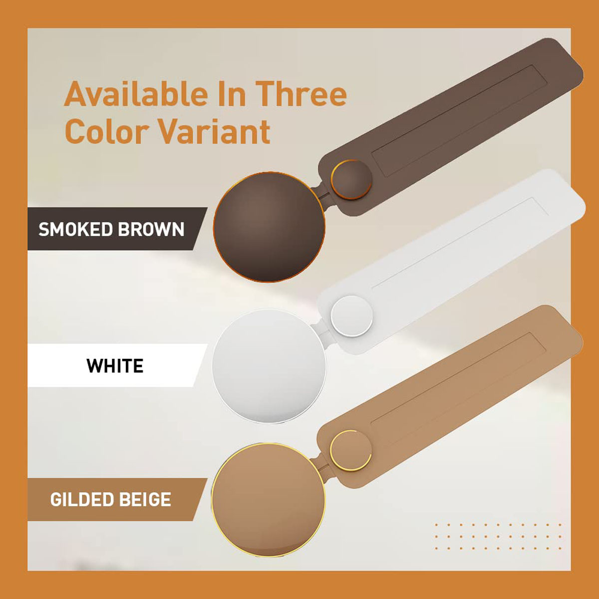 Crompton 1200MM (48 Inch) Ceiling Fan with Anti Rust, High Speed and Aerodynamic Blades, Glided Biege, Montania Crompton 1200MM (48 Inch) Ceiling Fan with Anti Rust, High Speed and Aerodynamic Blades, Glided Biege, Montania