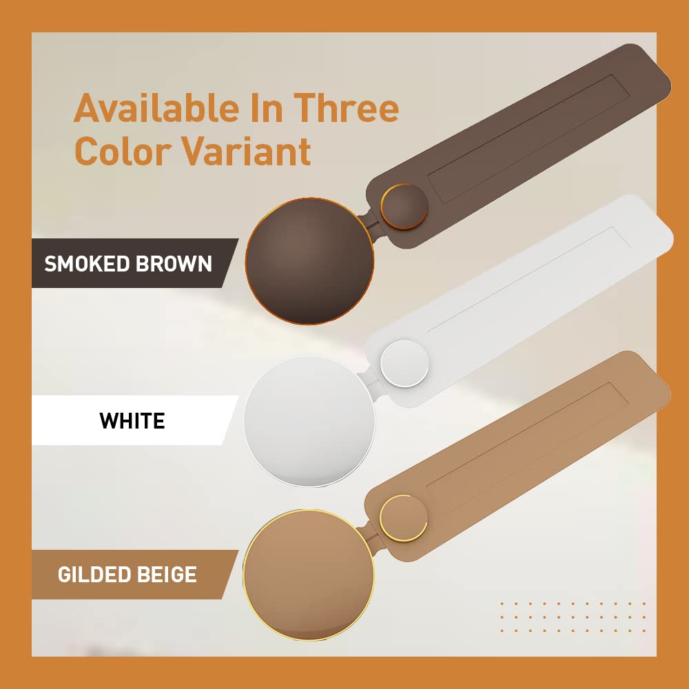 Crompton 1200MM (48 Inch) Ceiling Fan with Anti Rust, High Speed and Aerodynamic Blades, Smoked Brown, Montania Crompton 1200MM (48 Inch) Ceiling Fan with Anti Rust, High Speed and Aerodynamic Blades, Smoked Brown, Montania