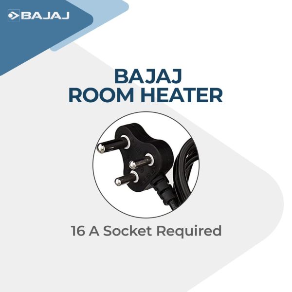 Bajaj 1000 Watt Room Heater, with Adjustable Thermostat and 3 Heat Setting, White, RX10