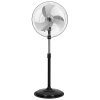 Crompton Storm 2 Pedestal Fan, 18 Inch Powerful Wall Fan with 100 CMM, 1400 RPM High Speed Delivery and 3 Speed Settings, Black