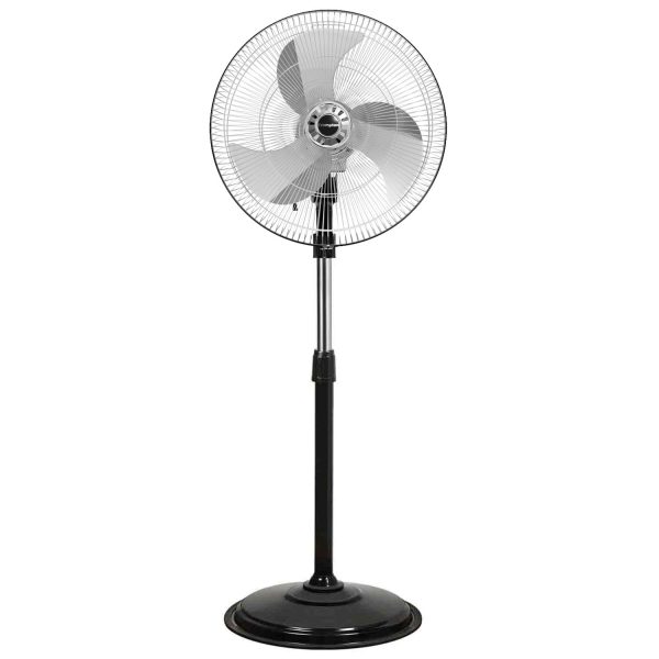 Crompton Storm 2 Pedestal Fan, 18 Inch Powerful Wall Fan with 100 CMM, 1400 RPM High Speed Delivery and 3 Speed Settings, Black