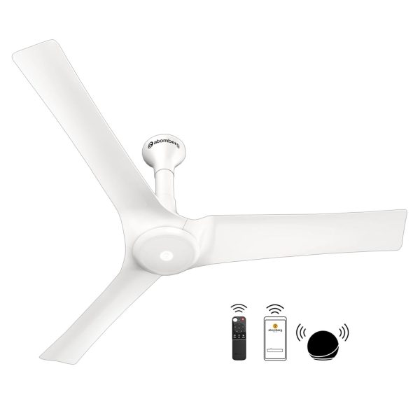 Atomberg 1200MM (48 Inch) BLDC Ceiling Fan with IOT, Remote Control and LED Light, Marble White, ARIS