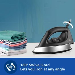 PHILIPS HD1134, 750 Watts Dry Iron with Temperature Control, Black