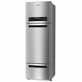Whirlpool FP 263 Protton Roy, 215 Litre 3 Door Refrigerator with Zeolite Technology and 32 Litre Vegetable Storage, Alpha STEEL