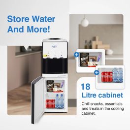 Voltas Spring R Water Dispenser with Refrigerator with Normal, Cold and Hot Tap, White