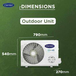 Carrier 24K Xcel Edge, 2 ton 5 star Inverter Split AC with 6-in-1 Convertible & Smart Energy Display, White