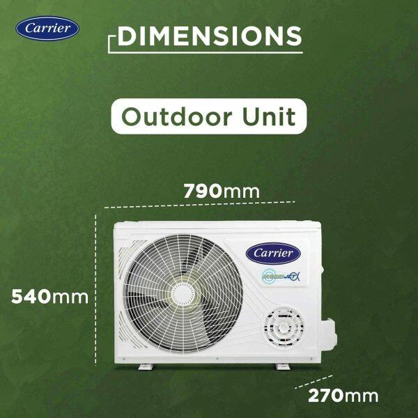 Carrier 24K Xcel Edge, 2 ton 5 star Inverter Split AC with 6-in-1 Convertible & Smart Energy Display, White