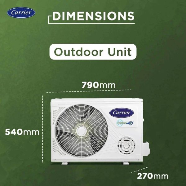 Carrier 18K 3S Xcel Edge 1.5 Ton 3 Star Inverter Split AC with 6-in-1 Convertible & Smart Energy Display, White