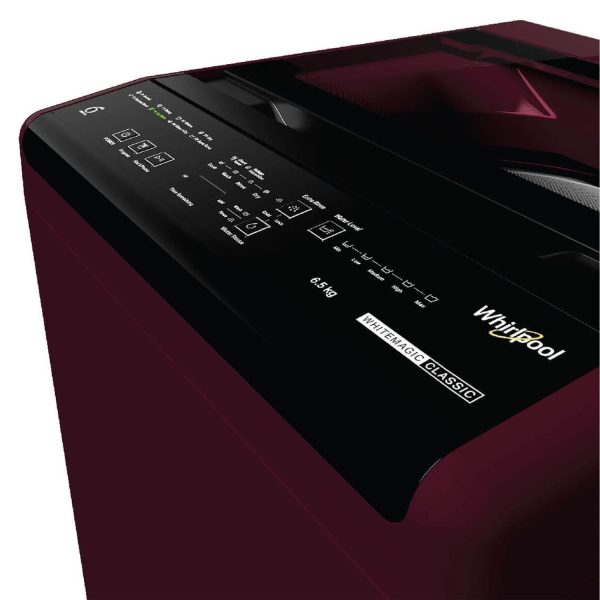 Whirlpool Whitemagic Classic, 6.5 KG Fully Automatic Machine with Smart Sensors and Smart Lint Filter, Rosewood Wine