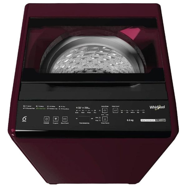Whirlpool Whitemagic Classic, 6.5 KG Fully Automatic Machine with Smart Sensors and Smart Lint Filter, Rosewood Wine