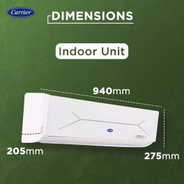 Carrier 18K 3S Xcel Edge 1.5 Ton 3 Star Inverter Split AC with 6-in-1 Convertible & Smart Energy Display, White