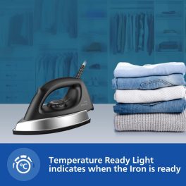 PHILIPS HD1134, 750 Watts Dry Iron with Temperature Control, Black